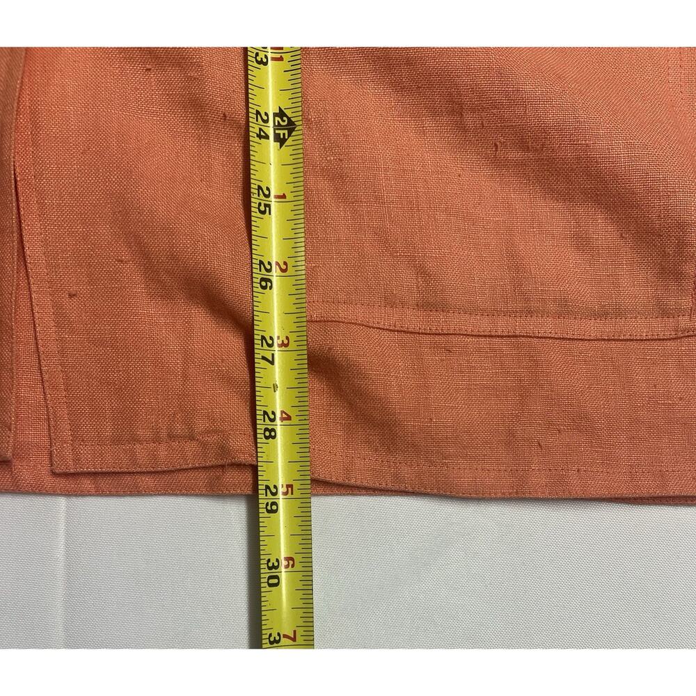 Vintage Studio JPR Womens 100% Linen Short Sleeve Button Down Shirt Coral Size L - Picture 8 of 9